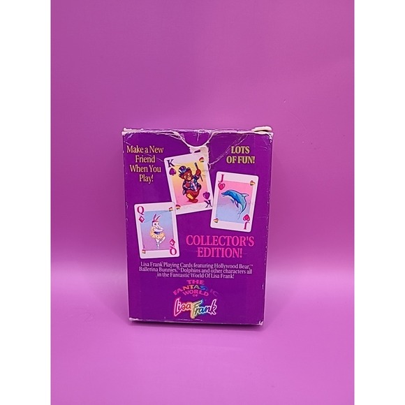 Vintage Lisa Frank Playing Cards Complete w/ Box & Both Jokers Cards Rare - Picture 2 of 14